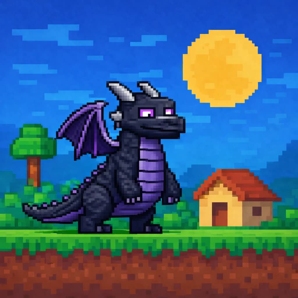 Dragão grande representando o plano Minecraft Avançado